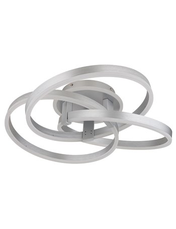 Herwig plafoniera alluminio spazzolato LED IP20