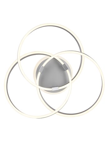 Herwig plafoniera alluminio spazzolato LED IP20