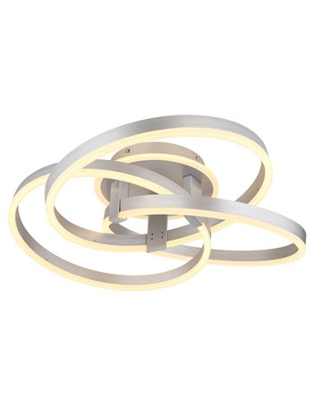 Herwig plafoniera alluminio spazzolato LED IP20