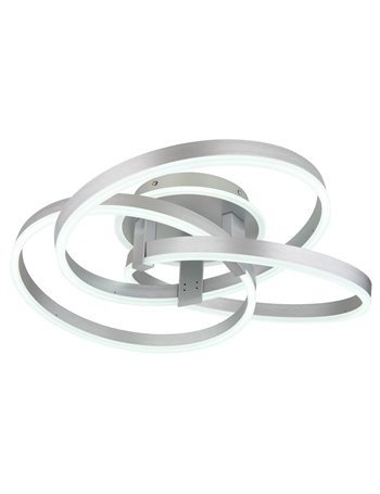 Herwig plafoniera alluminio spazzolato LED IP20