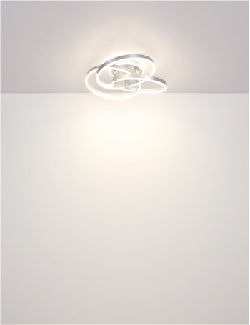 Herwig plafoniera alluminio spazzolato LED IP20