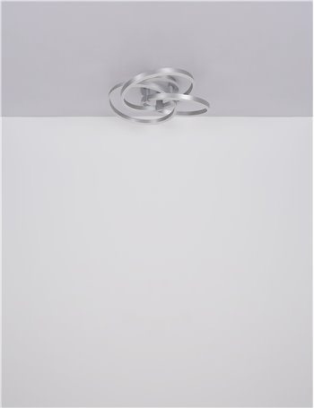 Herwig plafoniera alluminio spazzolato LED IP20