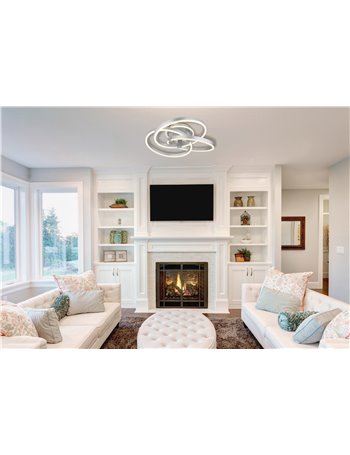 Herwig plafoniera alluminio spazzolato LED IP20