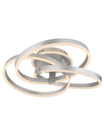 Herwig plafoniera alluminio spazzolato LED IP20