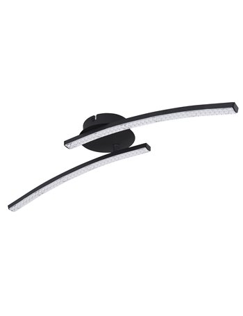 Jules plafoniera metallo nero satinato LED IP20