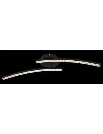 Jules plafoniera metallo nero satinato LED IP20