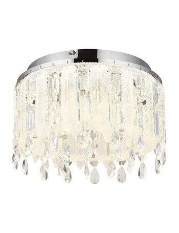 Klunka plafoniera metallo cromato LED IP20