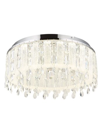 Klunka plafoniera metallo cromato LED IP20