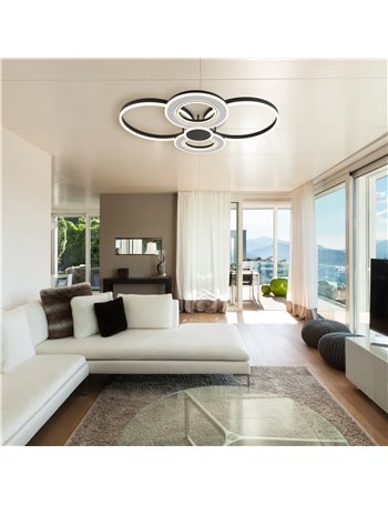 Blasius plafoniera metallo bianco satinato LED IP20 Blasius plafoniera metallo bianco satinato LED IP20