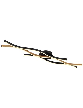 Geronimo plafoniera metallo nero satinato LED IP20