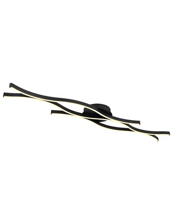 Geronimo plafoniera metallo nero satinato LED IP20