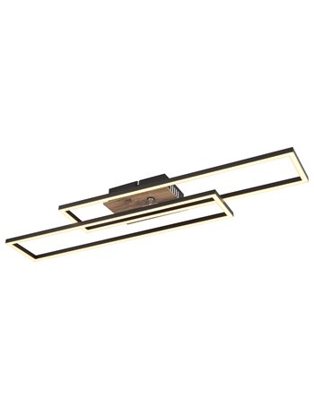 Dakari plafoniera metallo nero satinato LED IP20