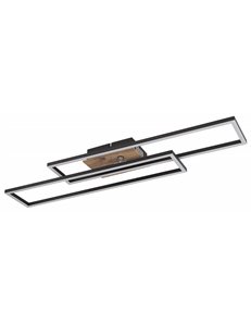 Dakari plafoniera metallo nero satinato LED IP20 2