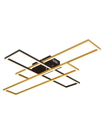 Dakari plafoniera metallo nero satinato LED IP20