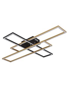 Dakari plafoniera metallo nero satinato LED IP20 2