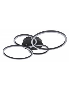 Kendy plafoniera metallo nero satinato LED IP20 2