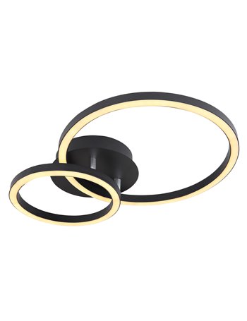 Reggy plafoniera metallo nero LED IP20