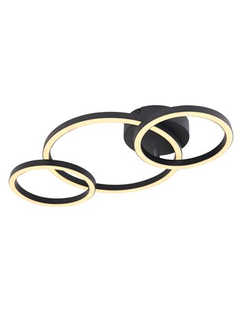 Reggy plafoniera metallo nero LED IP20